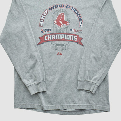 World Series Champions Majestic 2007 Long Sleeve T-shirt - Heather Gray Vintage