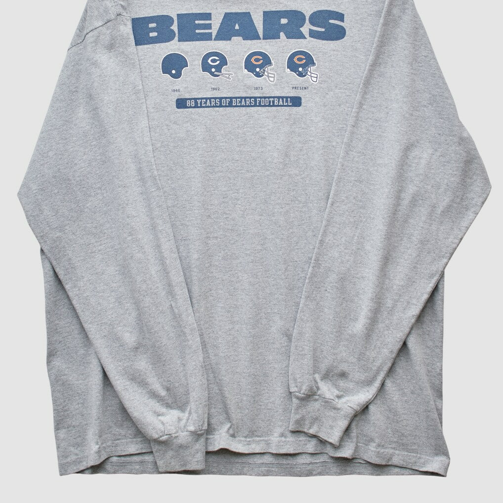 Chicago Bears Reebok 2000s Long Sleeve T-shirt - Heather Gray Vintage cheap