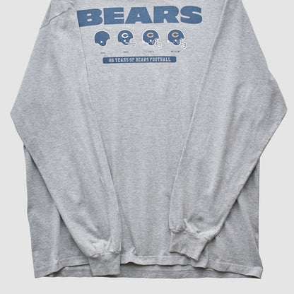 Chicago Bears Reebok 2000s Long Sleeve T-shirt - Heather Gray Vintage cheap