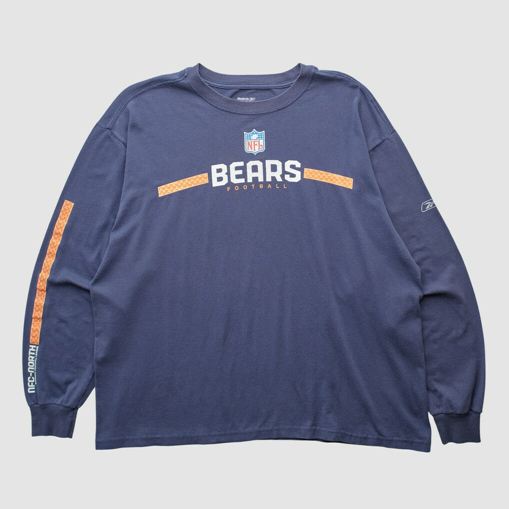 Chicago Bears Reebok 2000s Long Sleeve T-shirt - Navy Vintage on sale