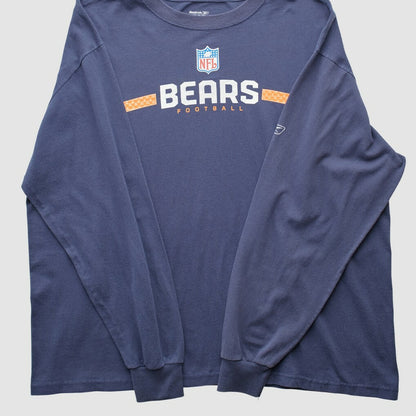 Chicago Bears Reebok 2000s Long Sleeve T-shirt - Navy Vintage on sale