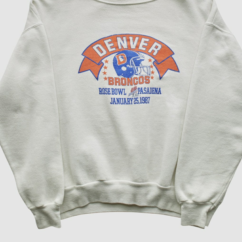 Denver Broncos Signal Sports 1987 Pullover Sweatshirt - White Vintage outlet