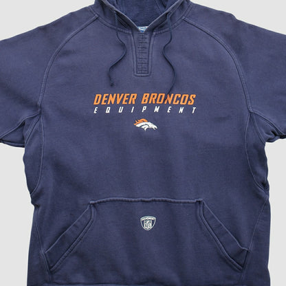 Denver Broncos Reebok 2000s Hooded Pullover Sweatshirt - Navy Vintage sale