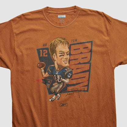 Tom Brady Reebok 2000s T-shirt - Orange Vintage cheap