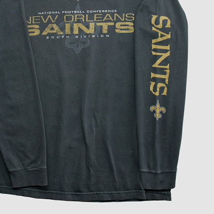 New Orleans Saints NFL 2010s Long Sleeve T-shirt - Black Vintage sale