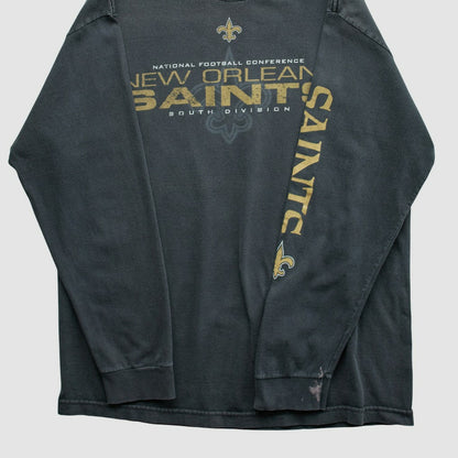 New Orleans Saints NFL 2010s Long Sleeve T-shirt - Black Vintage sale