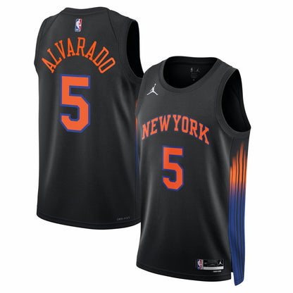 José Alvarado New York Knicks Jordan Brand Unisex Swingman Jersey - Statement Edition - Black on sale