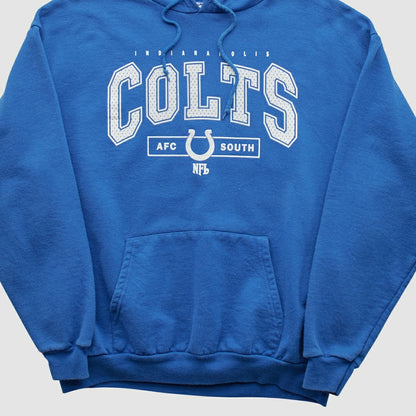 Indianapolis Colts NFL Hooded Pullover Sweatshirt - Blue Vintage on sale
