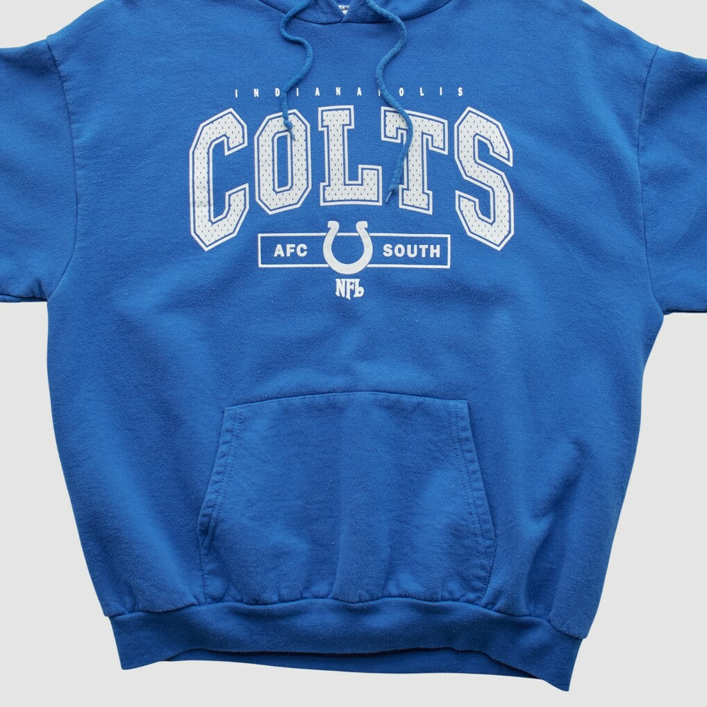 Indianapolis Colts NFL Hooded Pullover Sweatshirt - Blue Vintage on sale