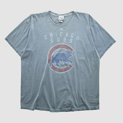 Chicago Cubs Majestic 2000s T-shirt - Gray Vintage