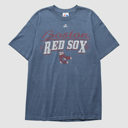 Boston Red Sox Majestic 2000s T-shirt - Blue Vintage