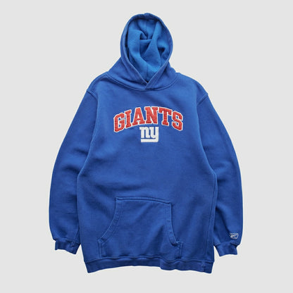 New York Giants Reebok 2000s Hooded Pullover Sweatshirt - Blue Vintage sale