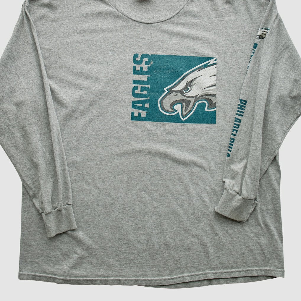 Philadelphia Eagles NFL 2000s Long Sleeve T-shirt - Heather Gray Vintage outlet