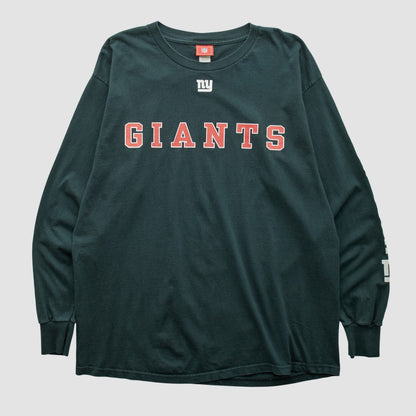 New York Giants NFL 2000s Long Sleeve T-shirt - Black Vintage discount