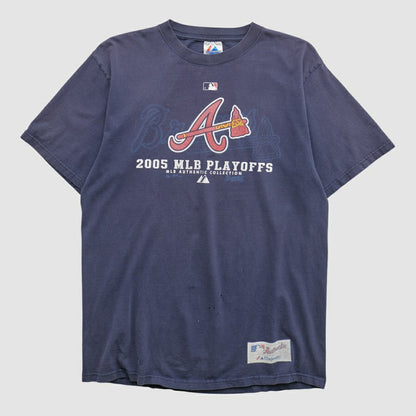 Atlanta Braves Majestic 2005 T-shirt - Navy Vintage