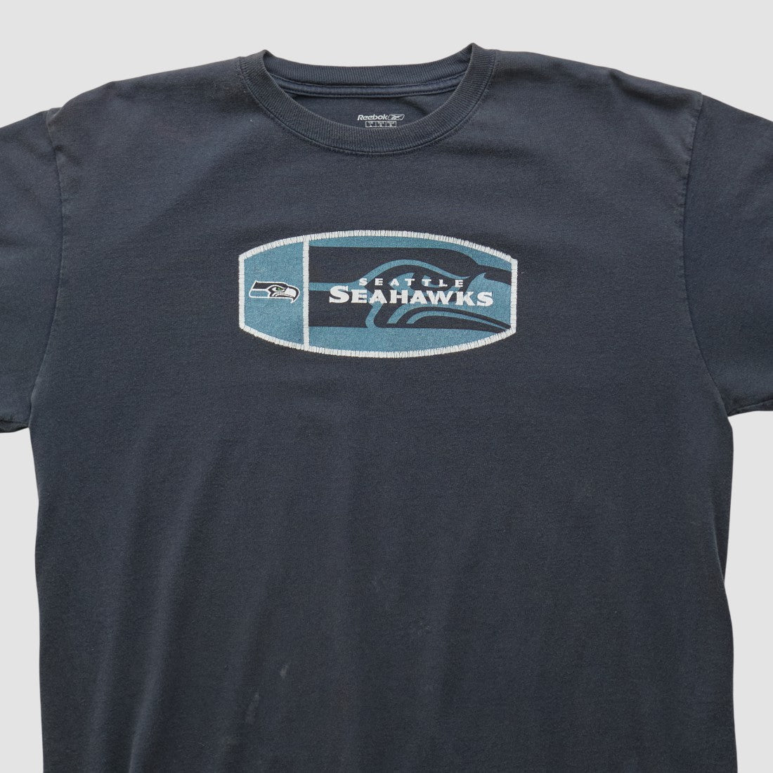 Seattle Seahawks Reebok 2000s Long Sleeve T-shirt - Black Vintage sale