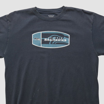 Seattle Seahawks Reebok 2000s Long Sleeve T-shirt - Black Vintage sale