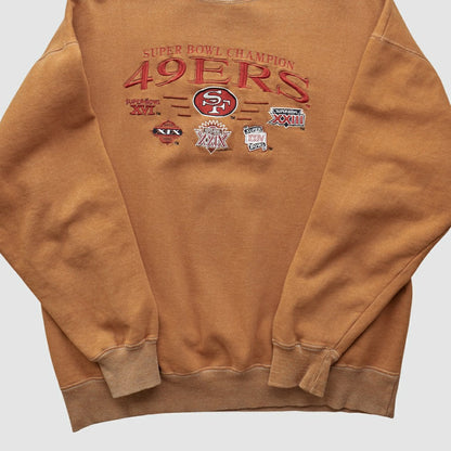 Super Bowl 90s Pullover Sweatshirt - Tan Vintage sale