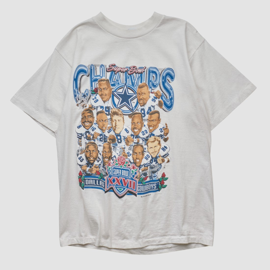 Dallas Cowboys Salem Sportswear 1993 T-shirt - White Vintage discount