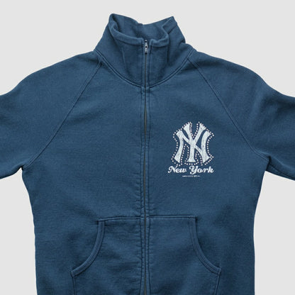 New York Yankees Genuine Merchandise 2010s Full Zip Sweatshirt - Navy Vintage