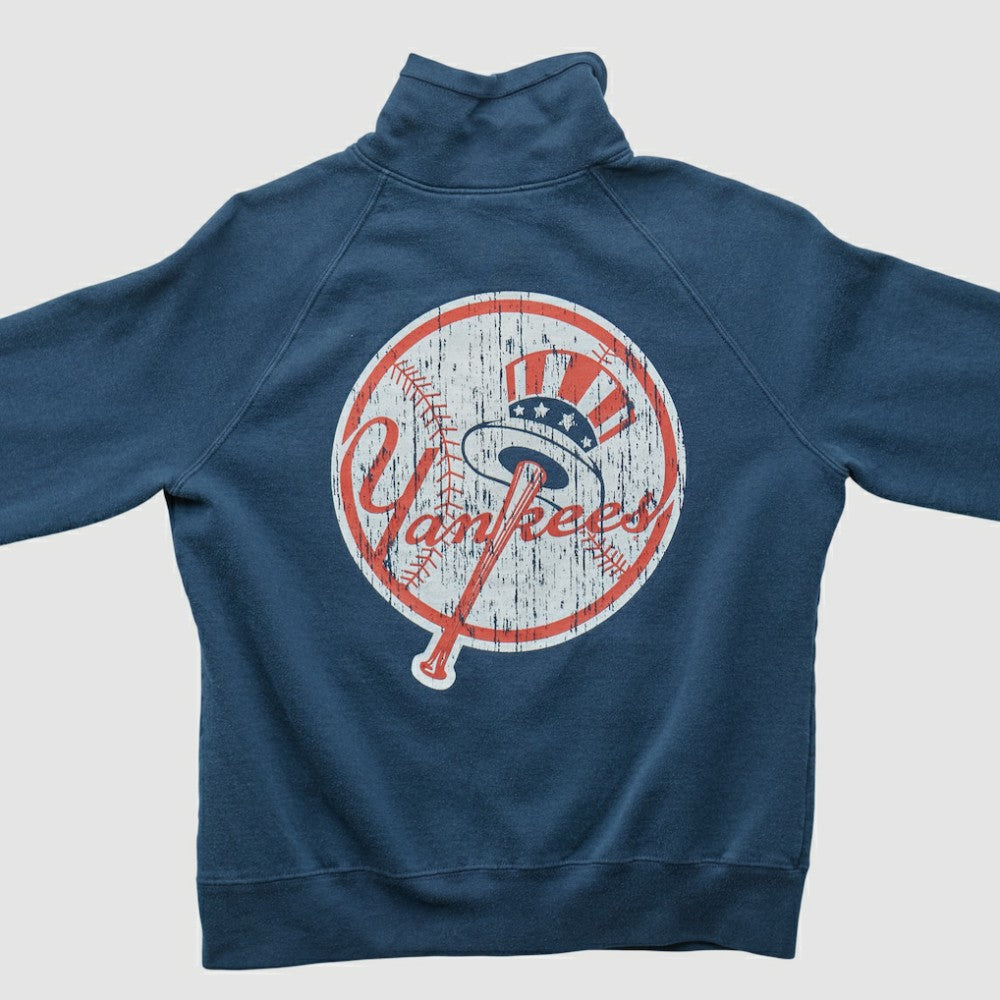 New York Yankees Genuine Merchandise 2010s Full Zip Sweatshirt - Navy Vintage