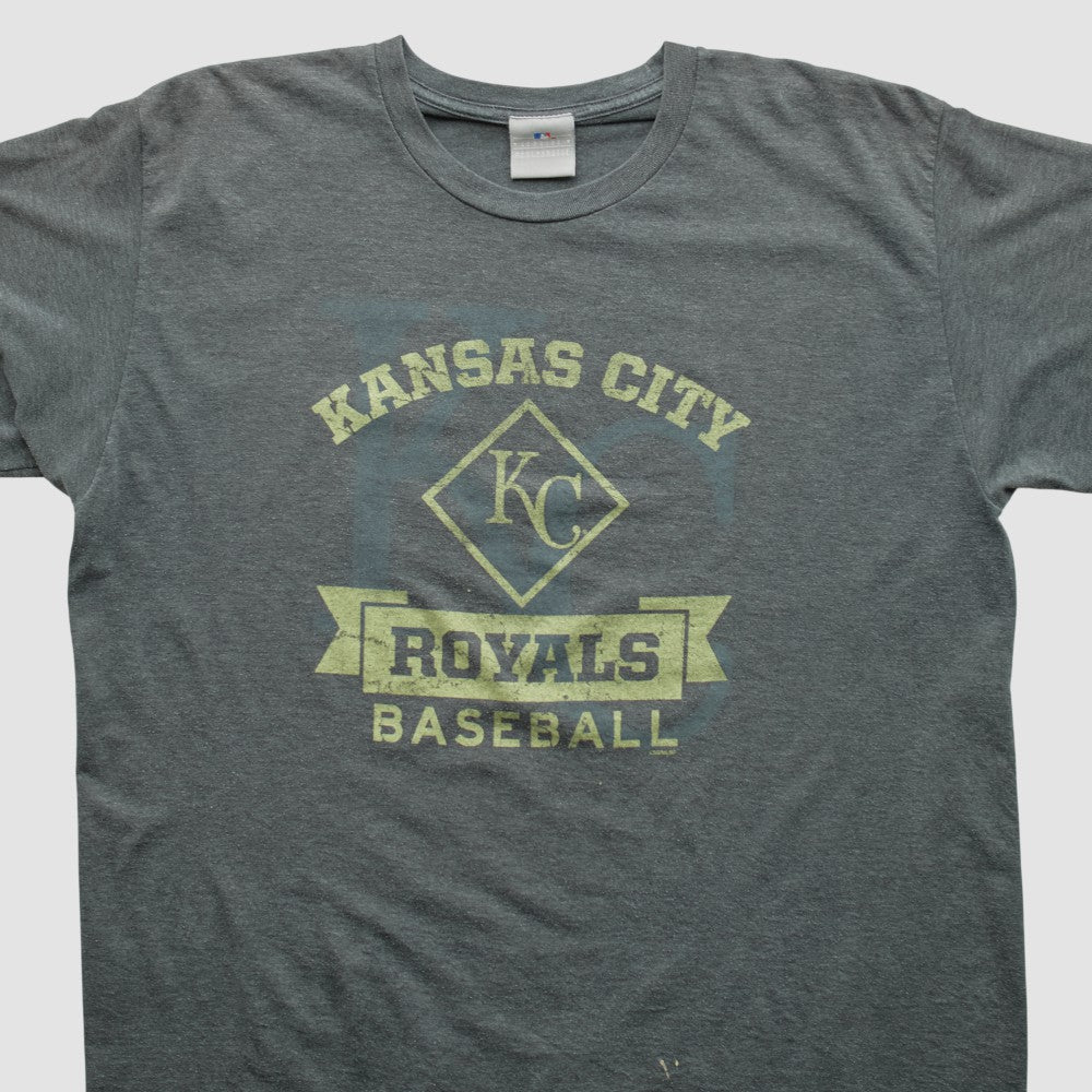 Kansas City Royals Genuine Merchandise 2000s T-shirt - Dark Heather Gray Vintage