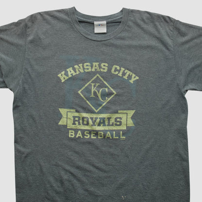 Kansas City Royals Genuine Merchandise 2000s T-shirt - Dark Heather Gray Vintage