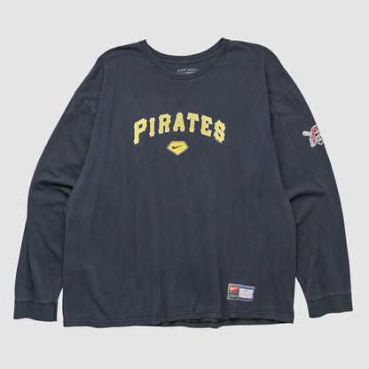 Pittsburgh Pirates 2000s Long Sleeve T-shirt - Navy Vintage | Nike