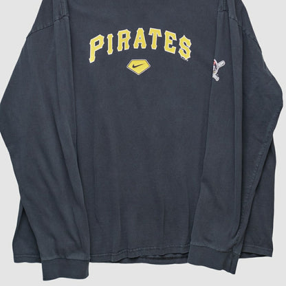 Pittsburgh Pirates 2000s Long Sleeve T-shirt - Navy Vintage | Nike