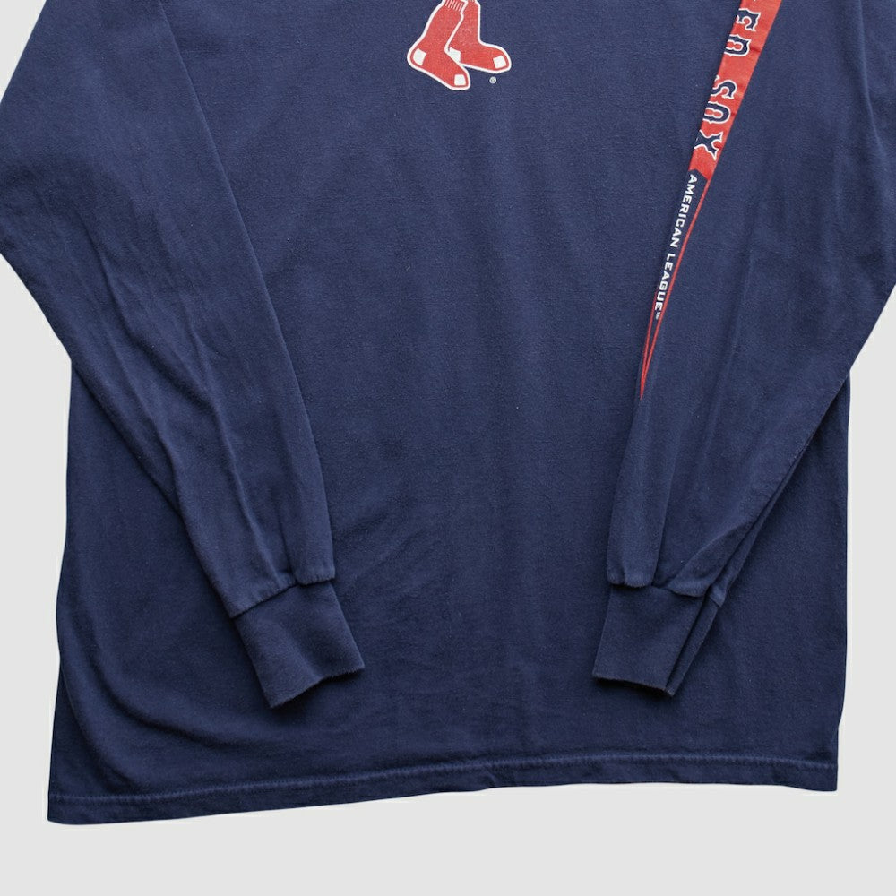 Boston Red Sox Lee Apparel 2000s Long Sleeve T-shirt - Navy Vintage