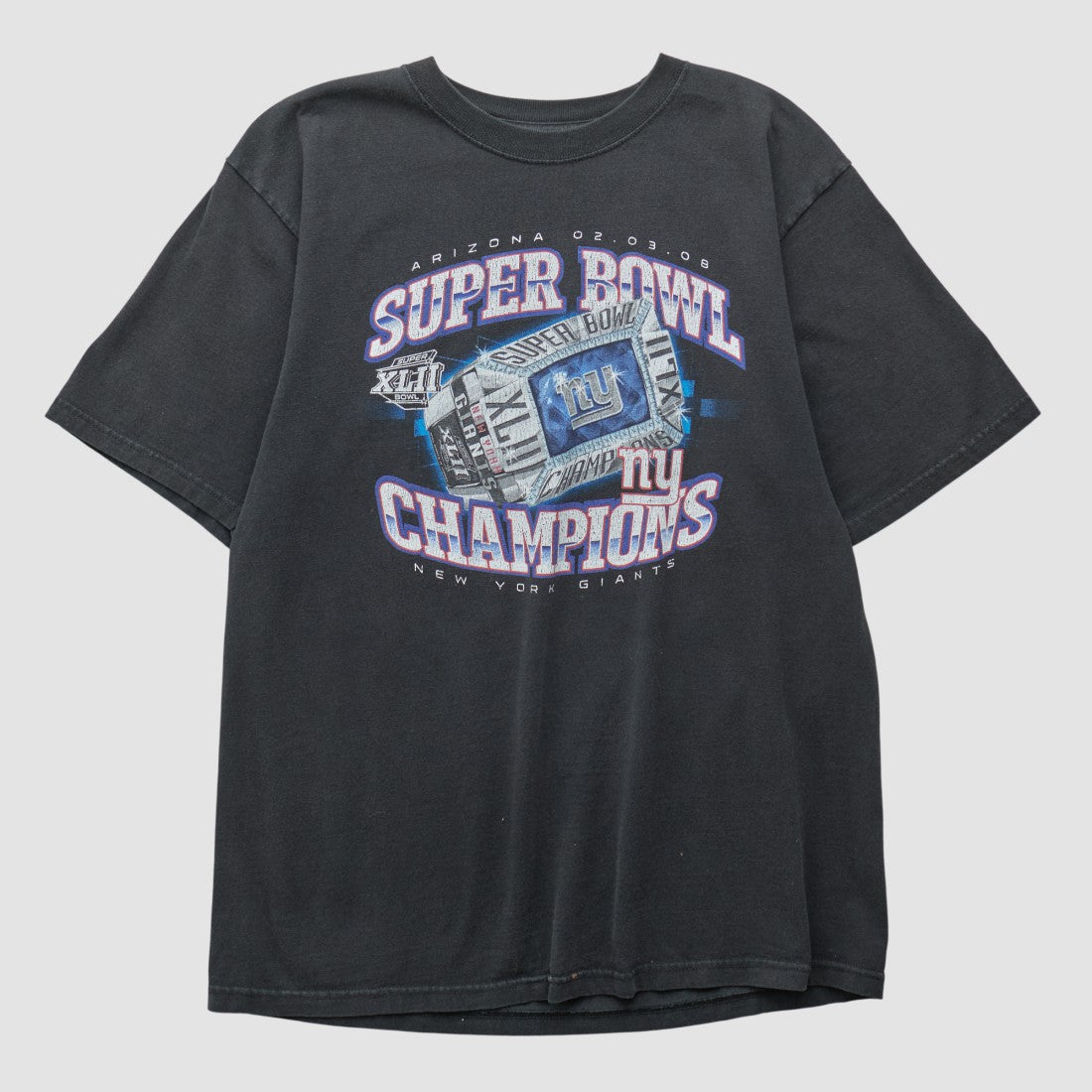 New York Giants Reebok 2008 T-shirt - Black Vintage online