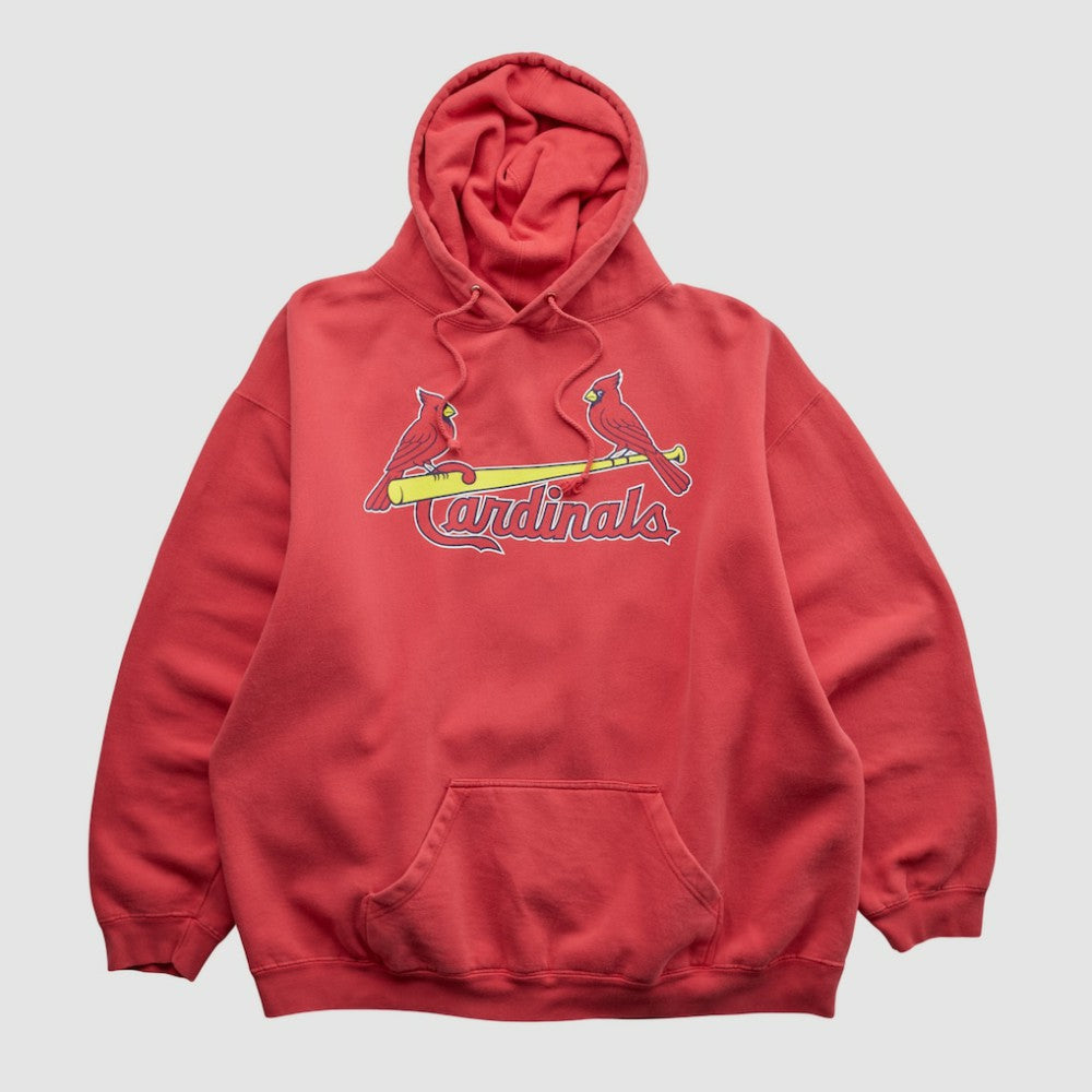 St. Louis Cardinals 2000s Hooded Sweatshirt - Red Vintage