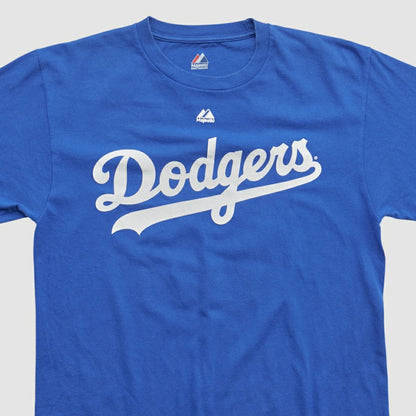 Los Angeles Dodgers Majestic 2000s T-shirt - Blue Vintage