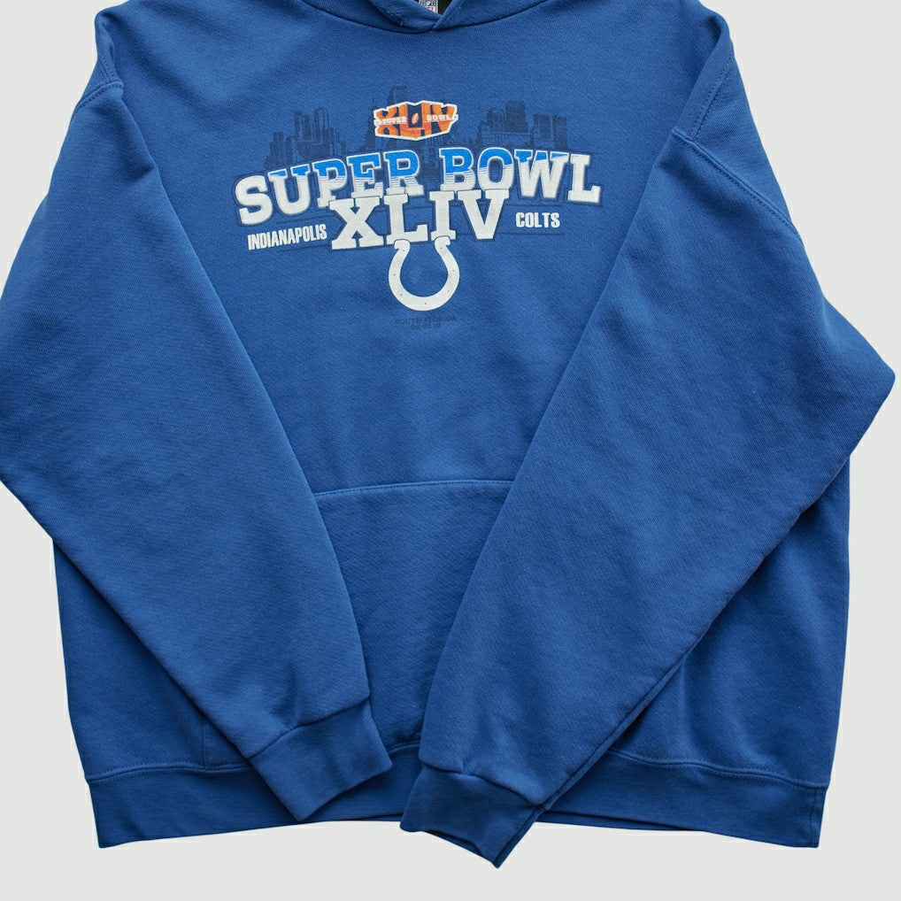 Indianapolis Colts NFL 2010 Hooded Pullover Sweatshirt - Blue Vintage outlet