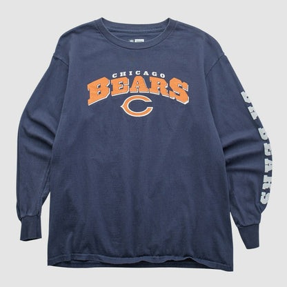 Chicago Bears NFL 2010s Long Sleeve T-shirt - Navy Vintage discount