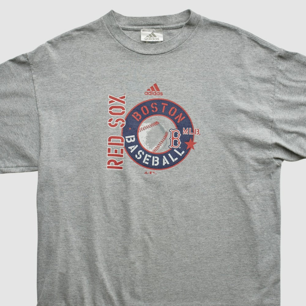 Boston Red Sox Adidas 2000s T-shirt - Heather Gray Vintage