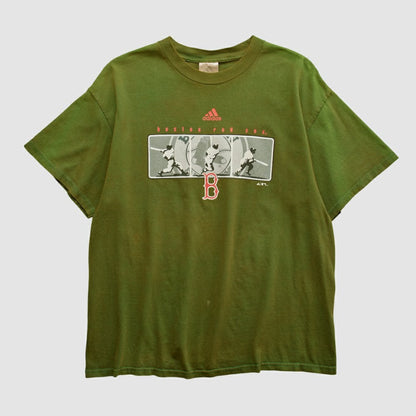 Boston Red Sox Adidas 2000s T-shirt - Olive Vintage