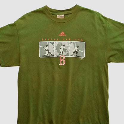 Boston Red Sox Adidas 2000s T-shirt - Olive Vintage