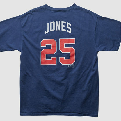 Atlanta Braves Lee Sport 2000s T-shirt - Navy Vintage