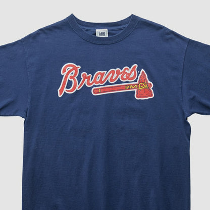 Atlanta Braves Lee Sport 2000s T-shirt - Navy Vintage