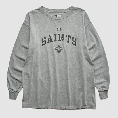 New Orleans Saints NFL Long Sleeve T-shirt - Heather Gray Vintage for sale