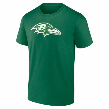 Lamar Jackson Baltimore Ravens St. Patrick's Day Icon Name & Number T-Shirt - Green online