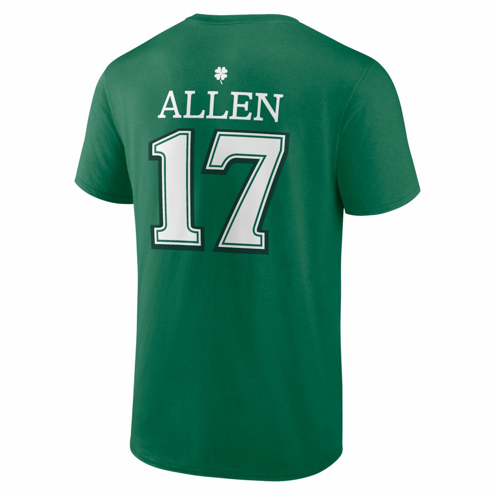 Josh Allen Buffalo Bills St. Patrick's Day Icon Name & Number T-Shirt - Green on sale