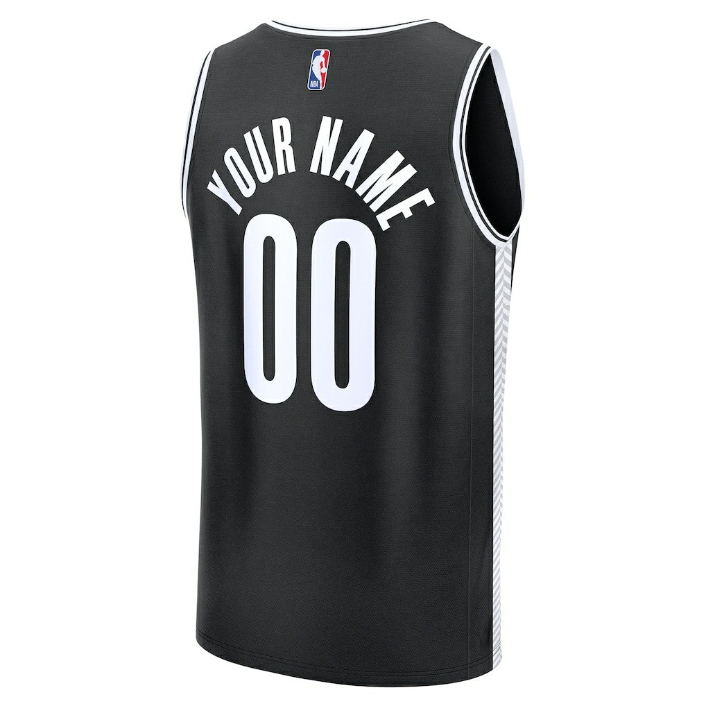 Brooklyn Nets Fast Break Custom Jersey - Icon Edition - Black | Fanatics shop
