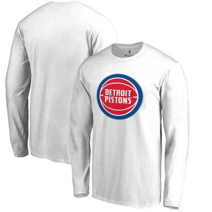 Detroit Pistons Primary Logo Long Sleeve T-Shirt sale - White online