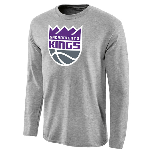 Sacramento Kings Primary Logo Long Sleeve T-Shirt - Heather Gray outlet