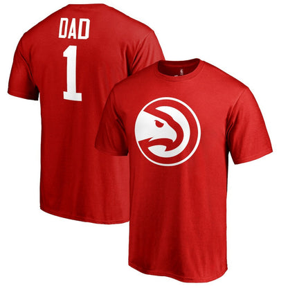 Atlanta Hawks #1 Dad T-Shirt - Red sale