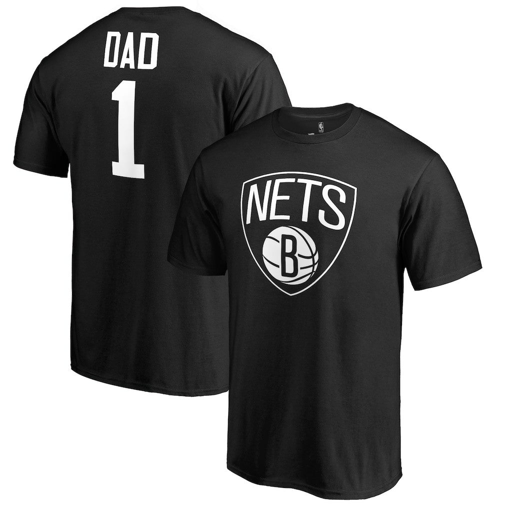 Brooklyn Nets #1 Dad T-Shirt - Black for sale