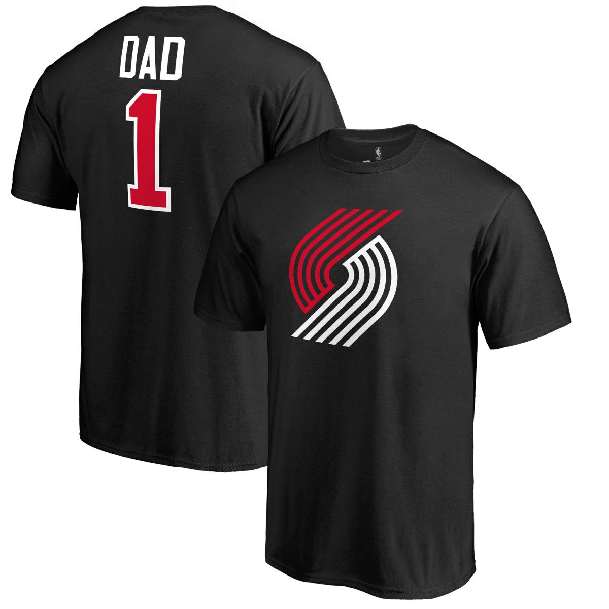 Portland Trail Blazers #1 Dad T-Shirt - Black on sale