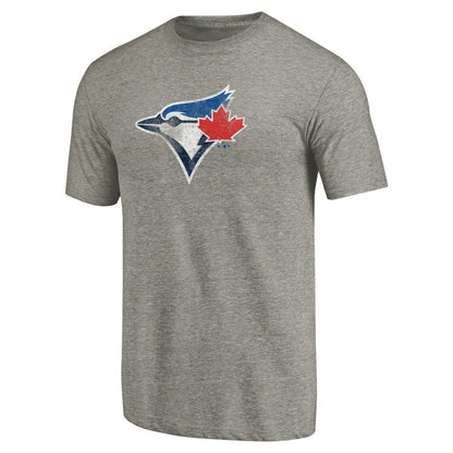 Toronto Blue Jays Distressed Team Tri-Blend T-Shirt - Ash
